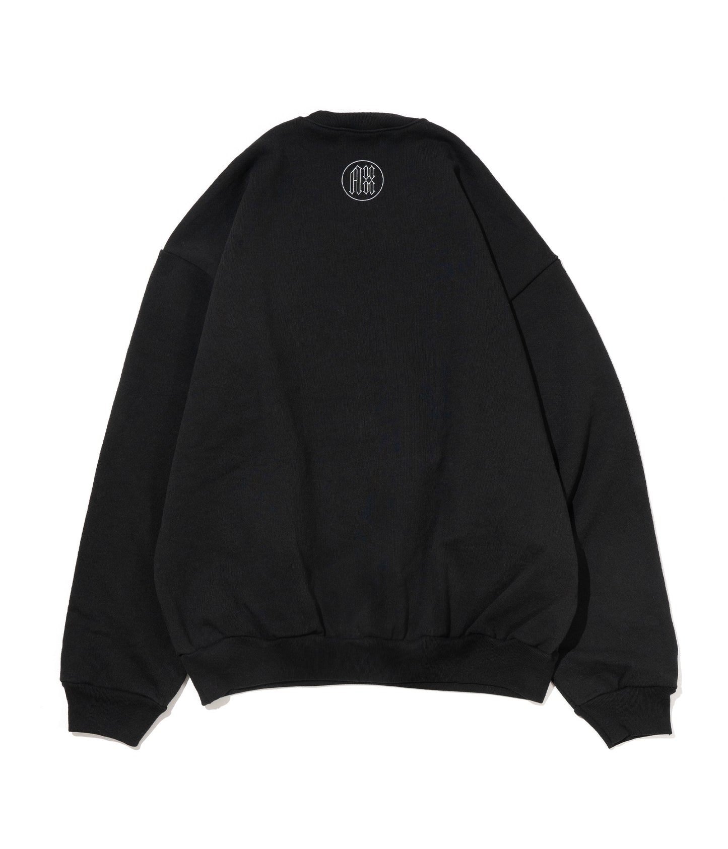 AUN・TERRA. IN LINE SANSKRIT CREWNECK SWEAT BLACK