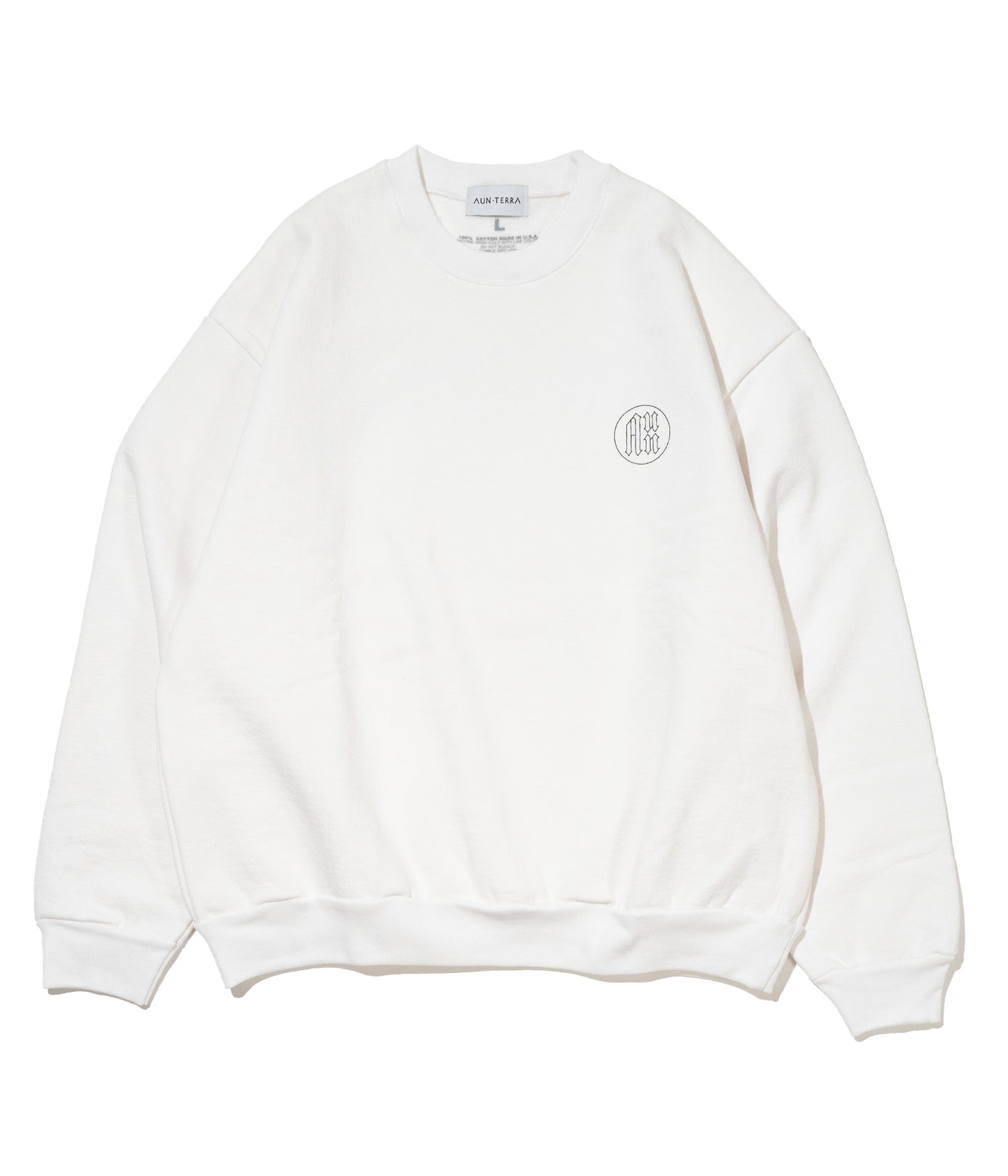 AUN・TERRA. IN LINE CIRCLE CREWNECK SWEAT WHITE