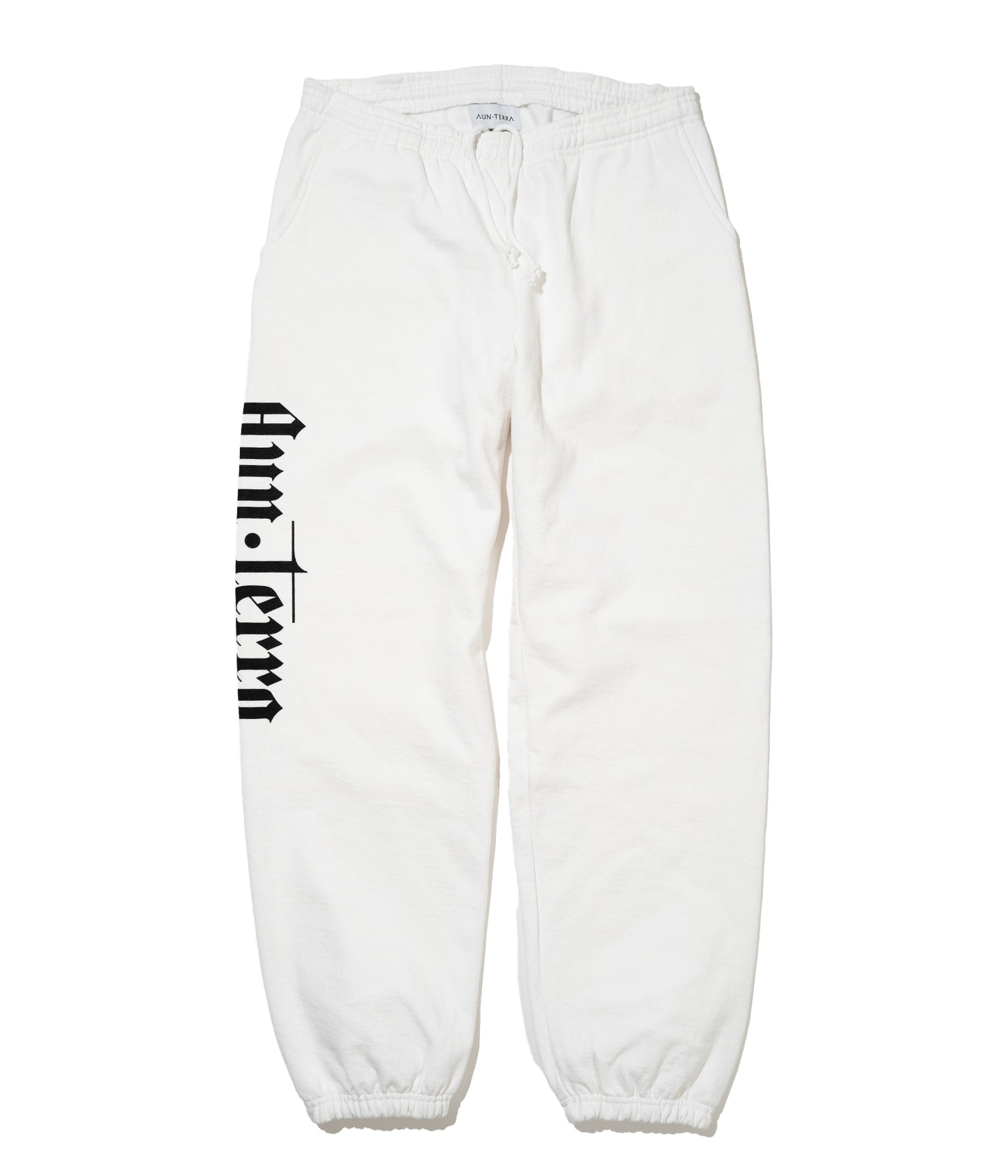 AUN・TERRA. IN LINE SANSKRIT SWEAT PANTS WHITE