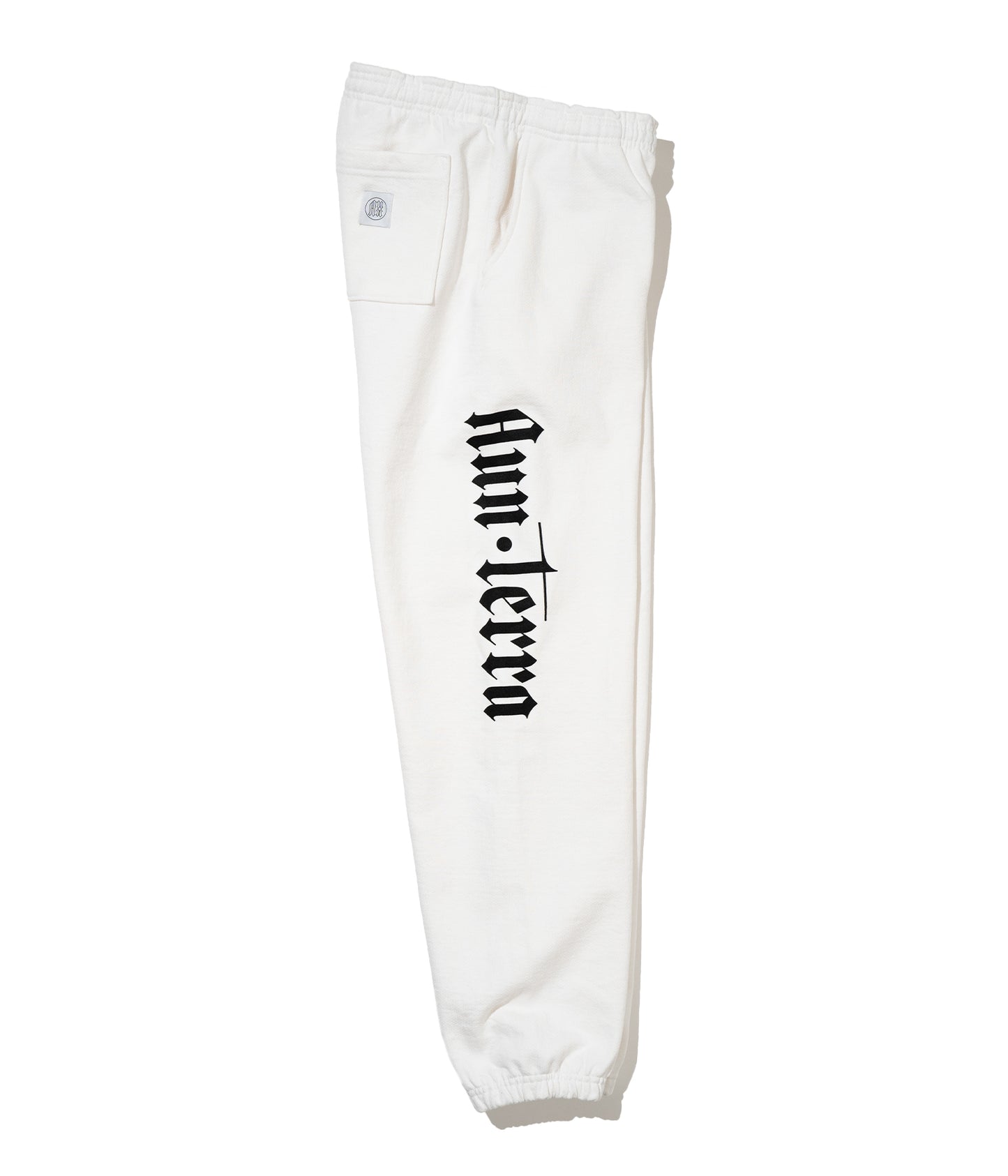 AUN・TERRA. IN LINE SANSKRIT SWEAT PANTS WHITE