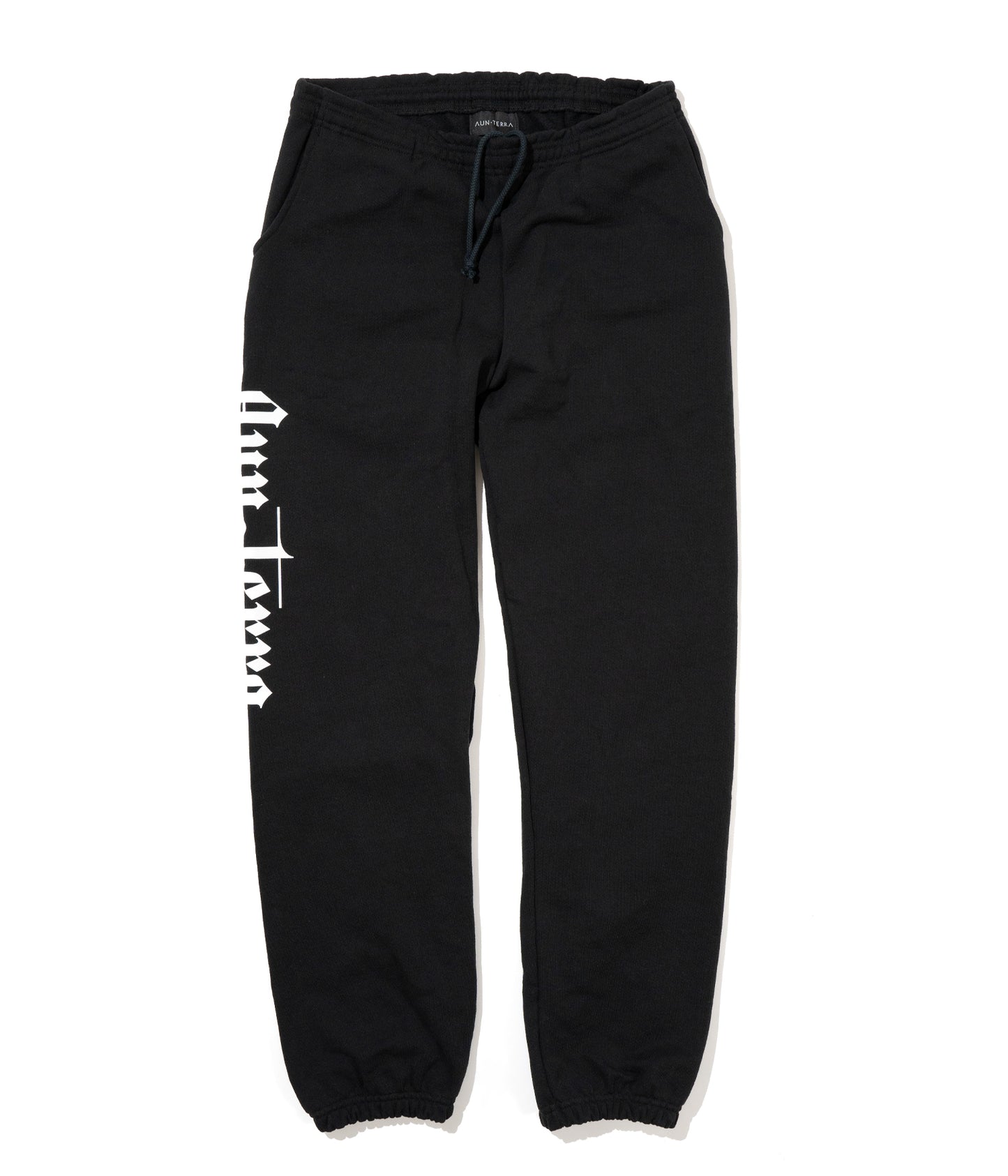 AUN・TERRA. IN LINE SANSKRIT SWEAT PANTS BLACK