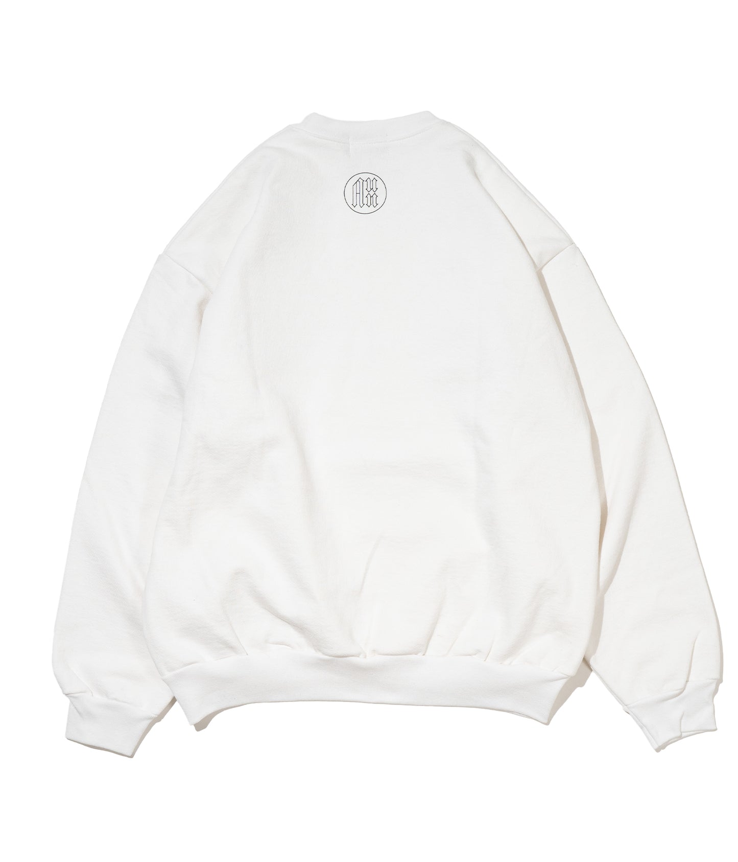 AUN・TERRA. IN LINE SANSKRIT CREWNECK SWEAT WHITE