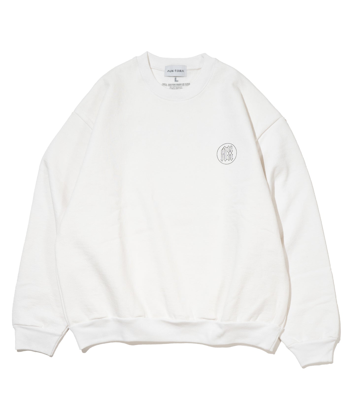 AUN・TERRA. IN LINE  CIRCLE CREWNECK SWEAT WHITE