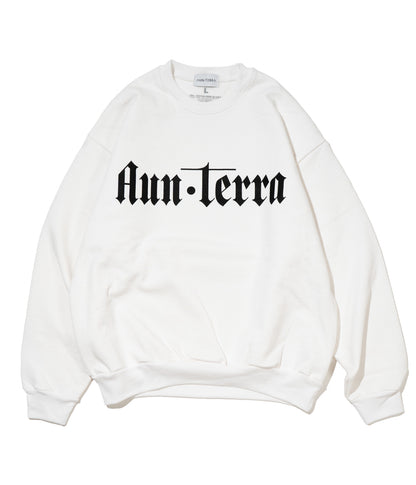 AUN・TERRA. IN LINE  SANSKRIT CREWNECK SWEAT WHITE