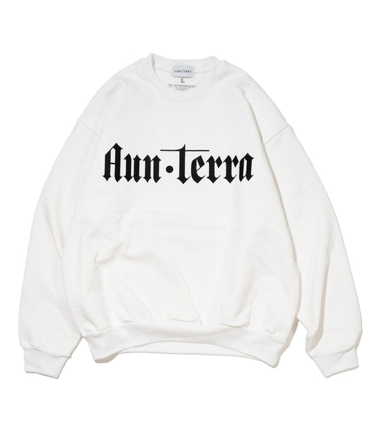 AUN・TERRA. IN LINE  SANSKRIT CREWNECK SWEAT WHITE